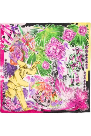 VERSACE 2000s Seidenschal mit grafischem Print