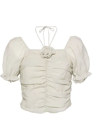B+AB Cropped-Top mit Applikationen