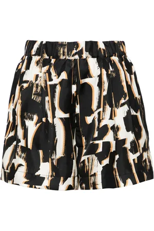 ASCENO Zurich Seidenshorts mit abstraktem Print