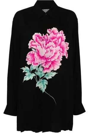 YOHJI YAMAMOTO Hemd mit Blumen-Print