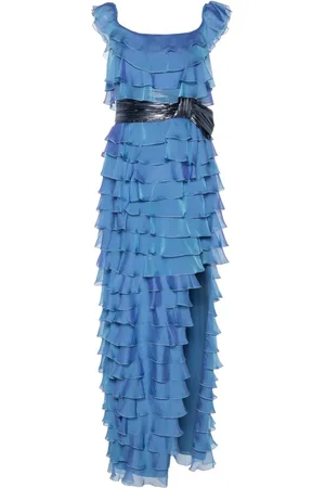 GEMY MAALOUF Schulterfreies Abendkleid mit Volants