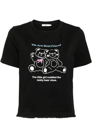 B+AB Ausgefranstes Bear T-Shirt