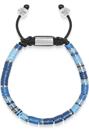 Nialaya Perlenarmband mit Logo-Schild