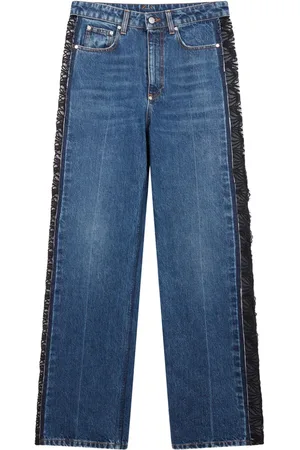 Stella McCartney Gerade Jeans mit Spitzeneinsatz