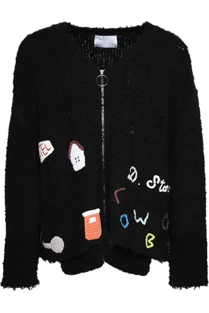 Paly Intarsien-Cardigan mit Reißverschluss