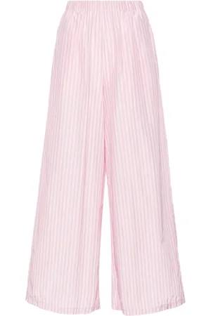 FORTE FORTE Gestreifte Popeline-Hose