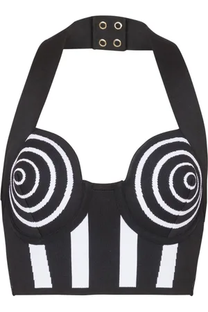 Balmain Gestreiftes Neckholder-Top