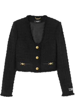 VERSACE Heritage Cropped-Jacke aus Tweed