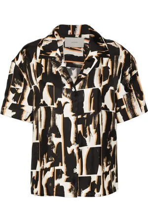 ASCENO Hemd mit abstraktem Print