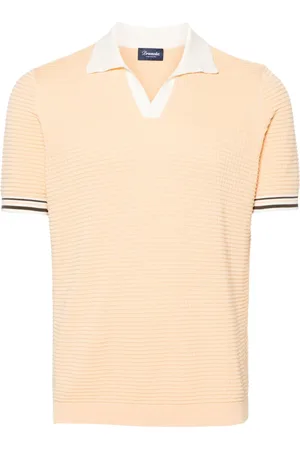 DRUMOHR Poloshirt mit Waffelstrick-Muster