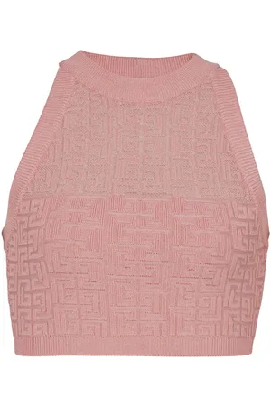 Balmain Strickoberteil mit Monogramm