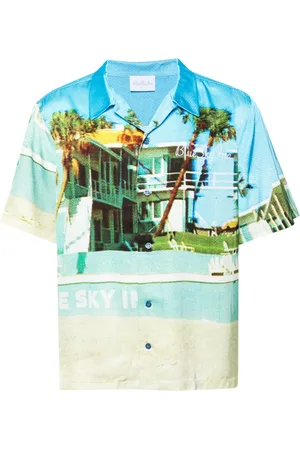 BLUE SKY INN Satinhemd mit Foto-Print