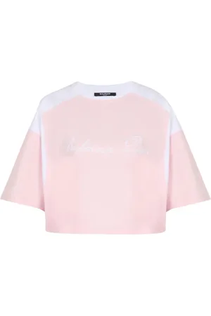 Balmain T-Shirt mit Logo-Stickerei