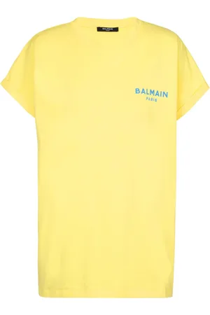 Balmain T-Shirt mit beflocktem Logo
