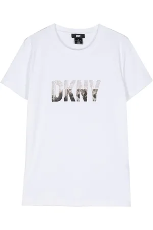DKNY T-Shirt mit Strass-Logo