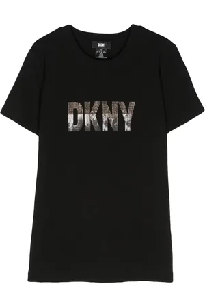 DKNY T-Shirt mit Strass-Logo