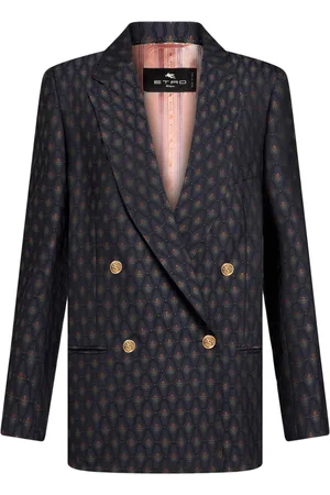 Etro Doppelreihige Jacke mit Jacquardmuster