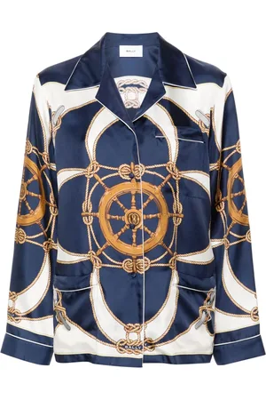 Bally Seidenhemd mit grafischem Print
