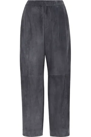 Brunello Cucinelli Lederhose mit geradem Bein