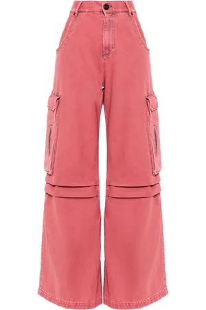 SEMICOUTURE Cargo-Jeans mit hohem Bund
