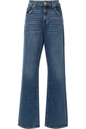 7 for all Mankind Halbhohe Tess Straight-Leg-Jeans