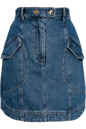 Acler Hoch sitzender Jeans-Minirock