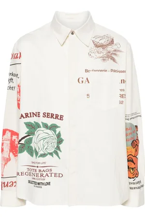 Marine Serre Hemd mit Print-Mix