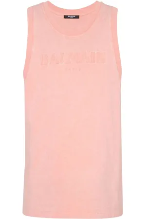 Balmain Trägershirt mit Logo-Stickerei