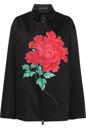 YOHJI YAMAMOTO Hemdjacke mit Blumen-Print