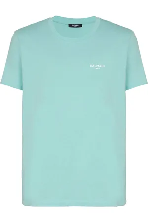 Balmain T-Shirt mit beflocktem Logo
