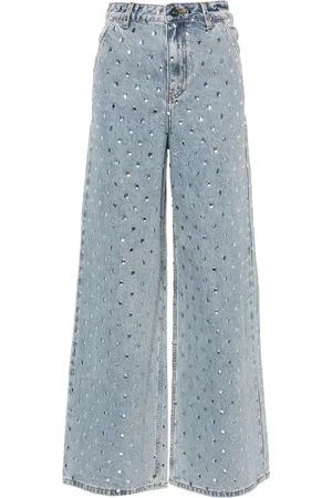 Self-Portrait Weite High-Rise-Jeans
