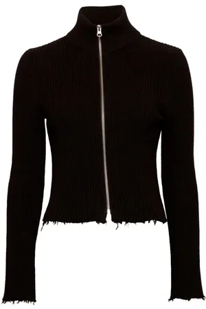 Maison Margiela Gerippter Cardigan mit Reißverschluss