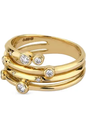 Lark & Berry 14kt Interstellar Nocturnal Gelbgoldring mit Diamanten