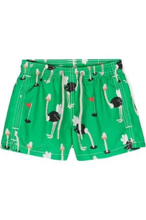 MC2 SAINT BARTH Badeshorts mit Golfer-Straußen-Print