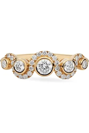 Lark & Berry 18kt Wave Gelbgoldring mit Diamanten