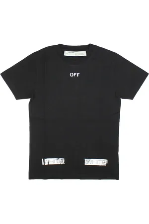 OFF-WHITE T-Shirt mit diagonalen Streifen