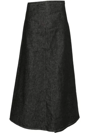 YOHJI YAMAMOTO A-Linien-Rock mit Falten