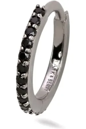 Lark & Berry Große 14kt Modernist Weißgoldcreole