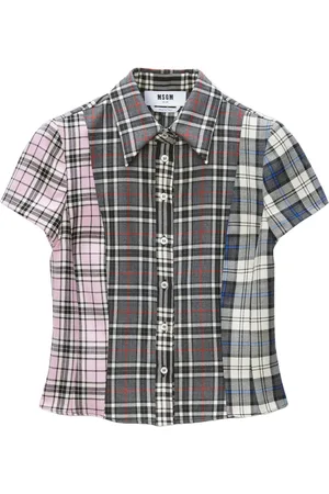 Msgm Kariertes Patchwork-Hemd