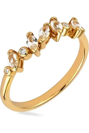 Lark & Berry 14kt Veto Gelbgoldohrring mit Saphir und Diamanten
