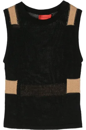 ECKHAUS LATTA Stricktop in Colour-Block-Optik