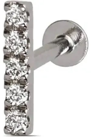 Lark & Berry 14kt Modernist Weißgoldohrring mit Diamanten