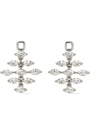 Lark & Berry 14kt Weißgoldohrringe mit Diamanten