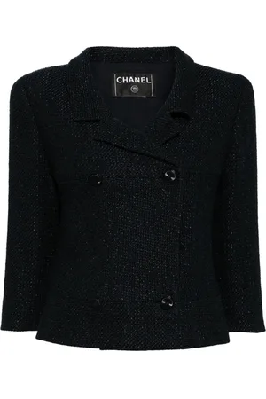 CHANEL 2001 Doppelreihiger Tweed-Blazer