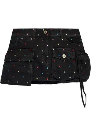 The Attico Jeansrock mit Strass