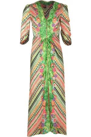 SALONI Mitsu B Midikleid mit Print-Mix