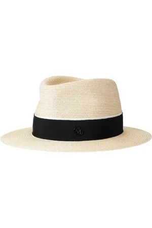 Le Mont St Michel Andre Stroh-Fedora mit Logo-Schild