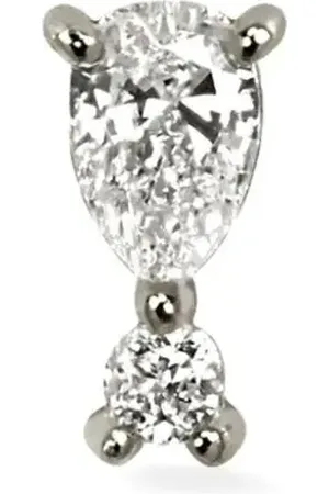 Lark & Berry 14kt Noble Weißgoldohrstecker mit Diamanten