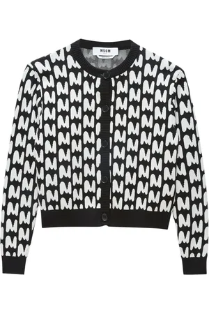 Msgm Intarsien-Cardigan mit Logo