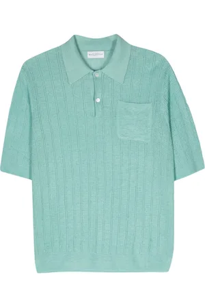BALLANTYNE Poloshirt mit Lochstrickmuster